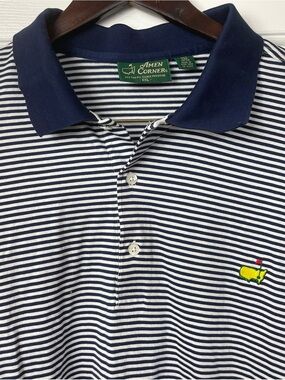 Masters Men’s Polo Shirt Striped 2XL XXL Golf Short Sleeve  Amen Corner